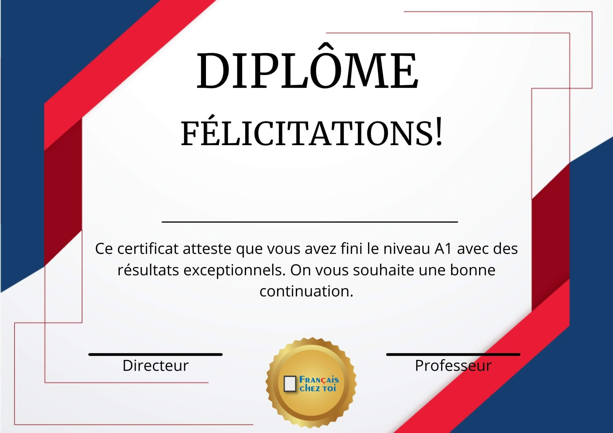 Certificado de francés